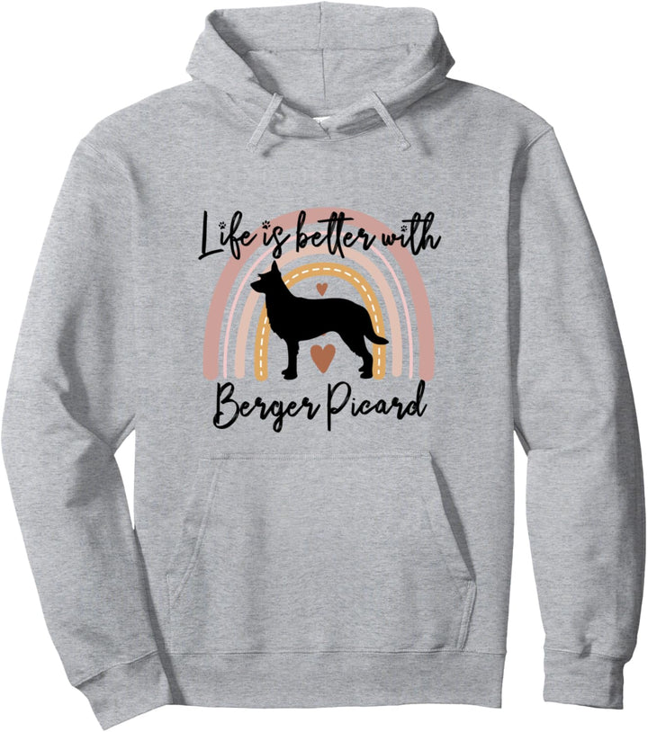 Life Better Berger Picard Regenbogen-Hund Damen Pullover Hoodie