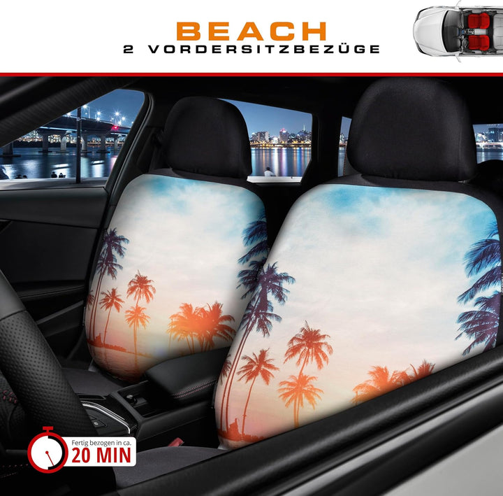 Walser Autositzbezug Beach, 1 Vordersitzbezug, Universal PKW-Einzelsitzbezug, Auto-Schonbezug Beach-