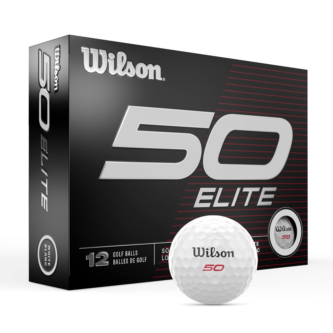 WILSON Fifty Elite Golfbälle, 12 Stück Weiss/opulenter Garten, Weiss/opulenter Garten