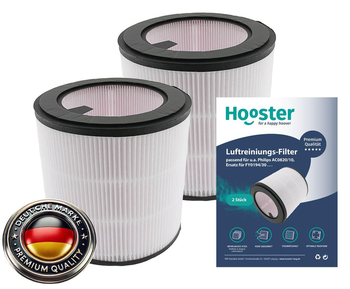 2 HEPA Filter passend für Philips Luftreiniger 800 Series AC0820/10 u.a. | Ersatzfilter für FY0194/3