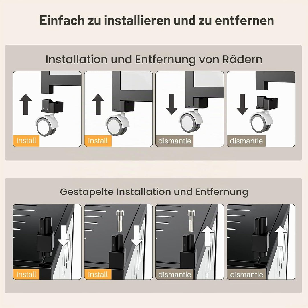 BUCATSTATE Universal-Rad- und Staplerzubehör, Käfigzubehör, das Bewegen und Stapeln Unterstützt, nur