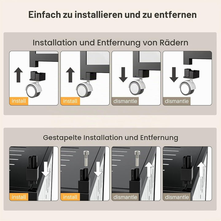 BUCATSTATE Universal-Rad- und Staplerzubehör, Käfigzubehör, das Bewegen und Stapeln Unterstützt, nur