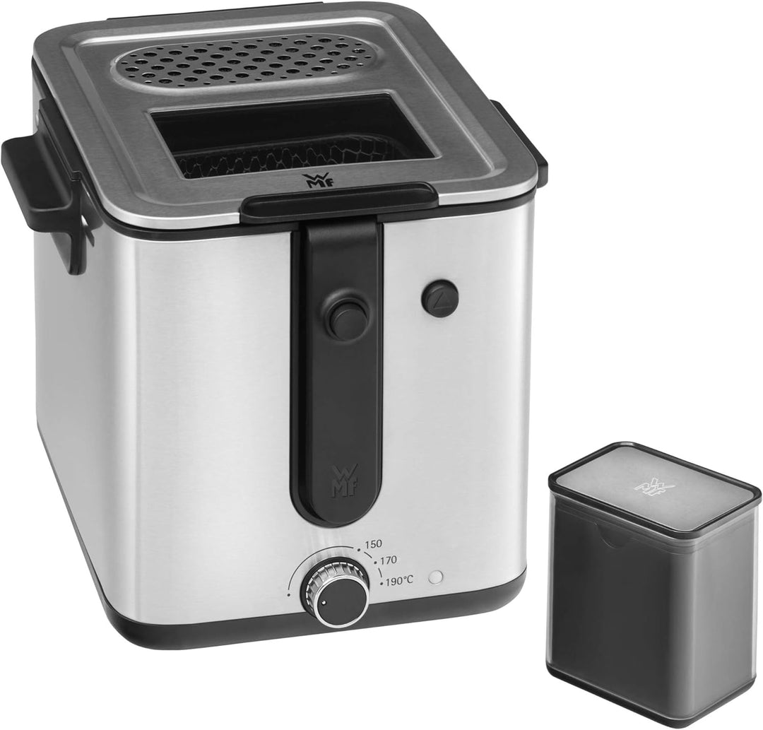 WMF Küchenminis Mini Friteuse mit Fett/Öl, mini Fritteuse mit Kartoffelschneider, 1000 W, herausnehm