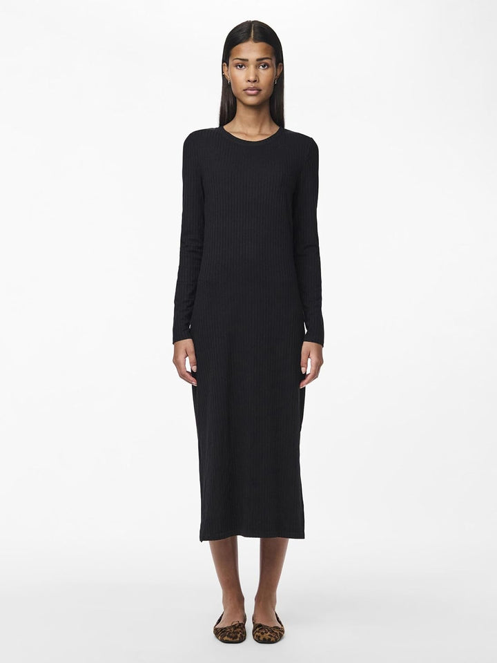 PIECES Female Midikleid PCKYLIE L Schwarz, L Schwarz