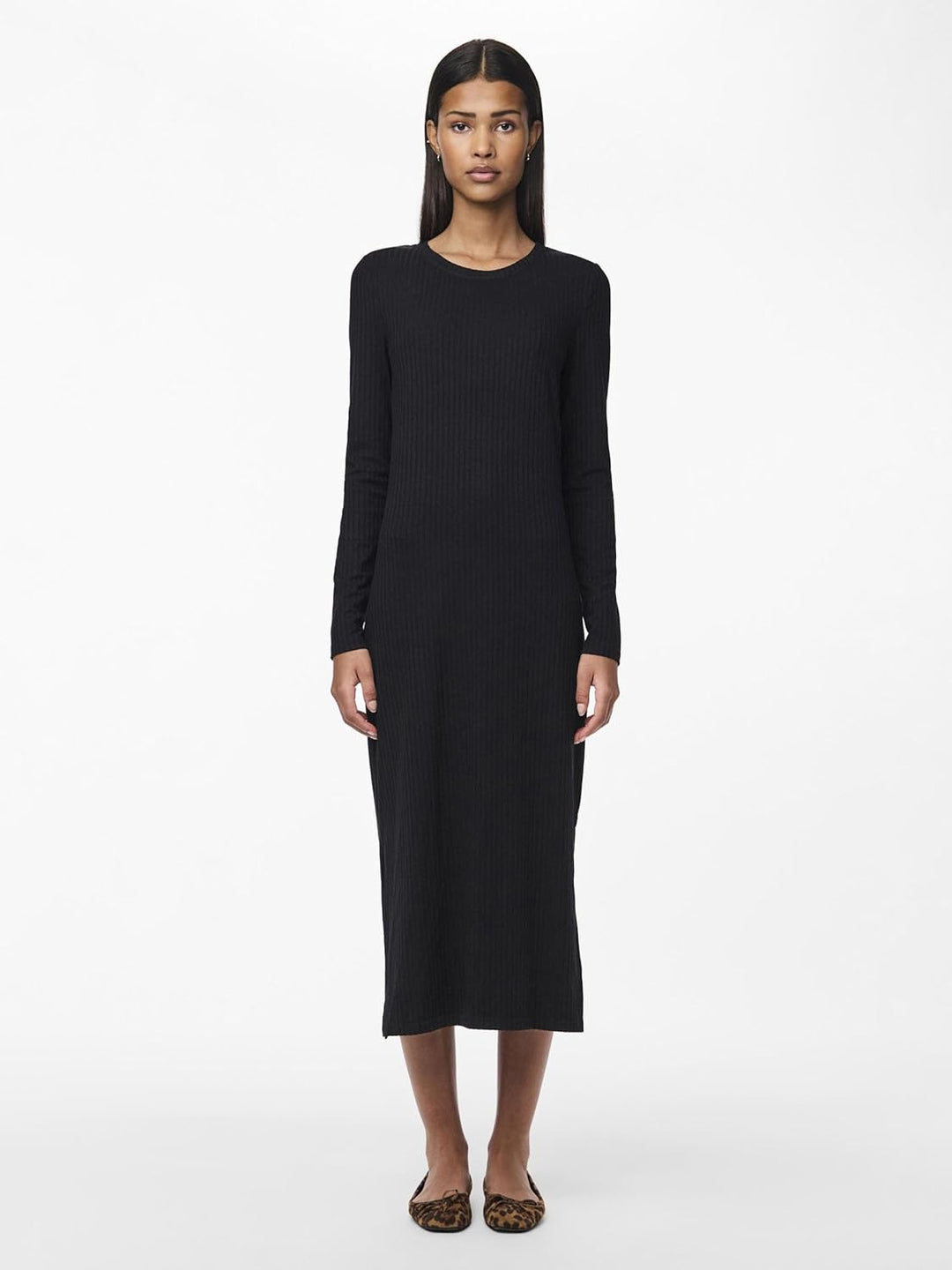 PIECES Female Midikleid PCKYLIE L Schwarz, L Schwarz