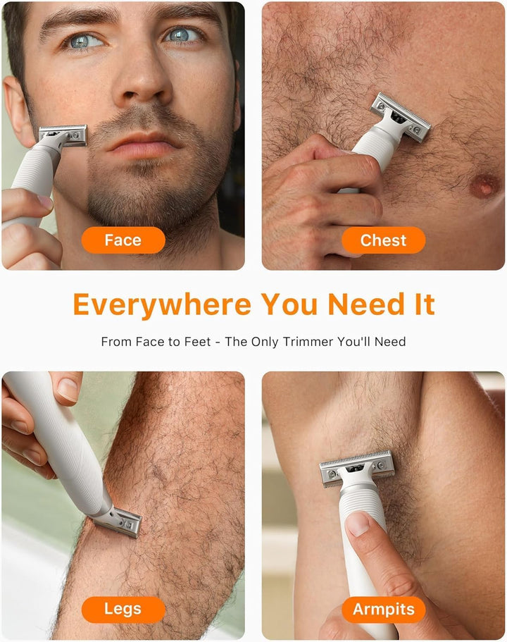 5-in-1 Beard Trimmer Grooming Kit, Portable Travel Magnetic Electric Razor for Men with Nose Hair Tr