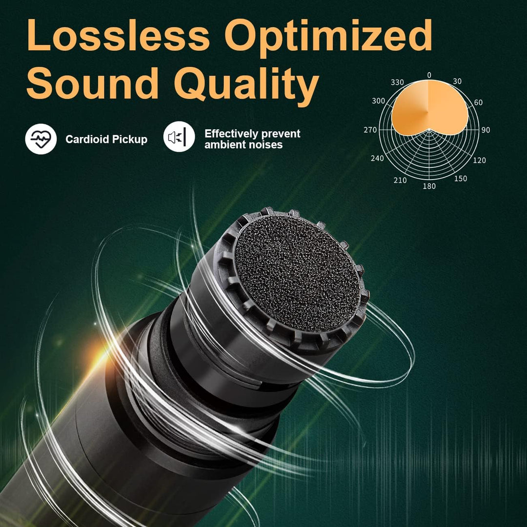 Depusheng R5 Drahtloses Mikrofon, professionelles kabelloses UHF-Handmikrofonsystem mit Vier dynamis