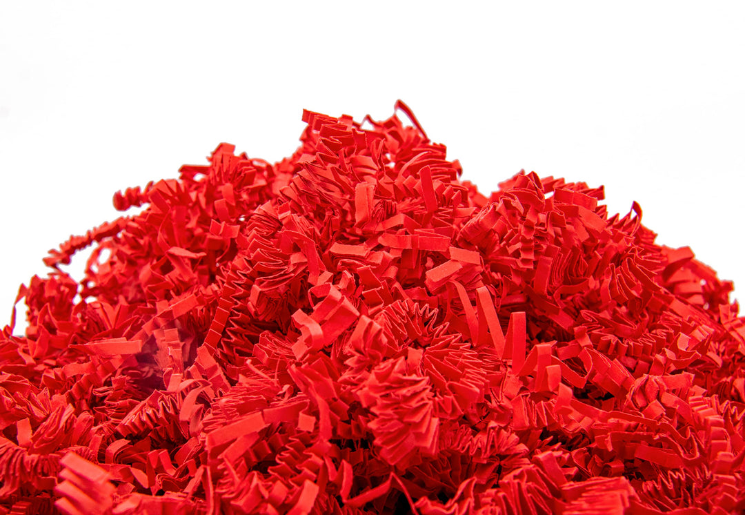 YOTEI SPIRIT® 2.5kg Geschreddertes Rotes Papier für Geschenkbox – Füllmaterial für Pakete, Körbe, Bo