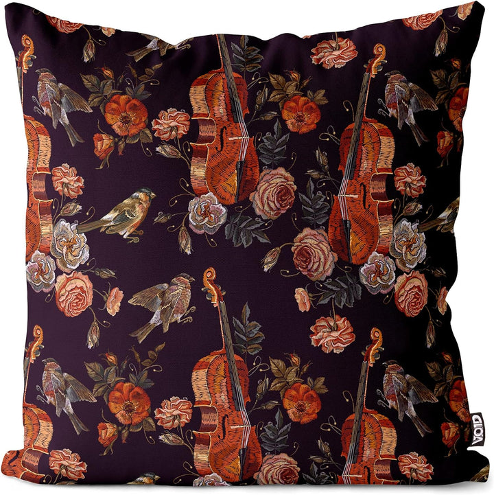 VOID Violine Rose Vögel Kissenbezug Kissenhülle Sofakissen Kissen Deko Outdoor-Kissen Dekokissen, Ki