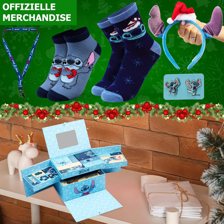 Get Trend Disney Stitch Adventskalender 2025 Kinder Weihnachtskalender mit 24 Türchen & Vielen Gesch