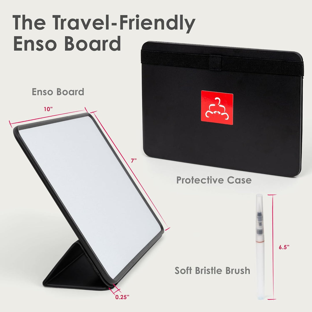 Buddha Board Enso | Tragbare Wassermalerei mit Pinsel & tragbar für Achtsamkeit & Meditation überall