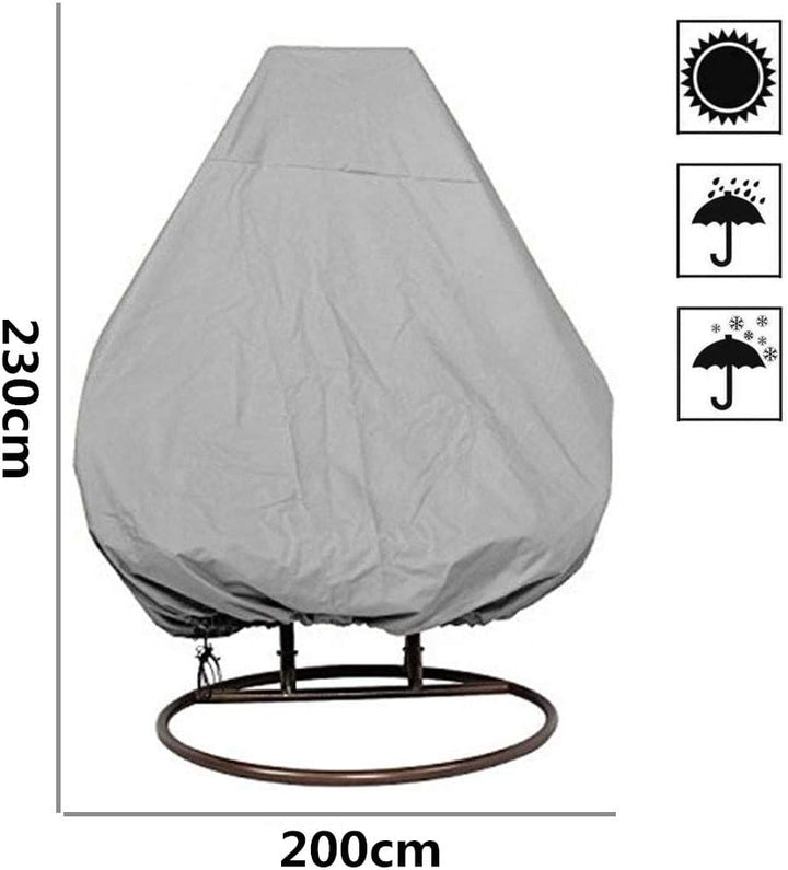 HONCENMAX Abdeckung für Hängesessel/Schwingsessel/Hängekorb mit Reissverschluss - Garten Rattan Wick