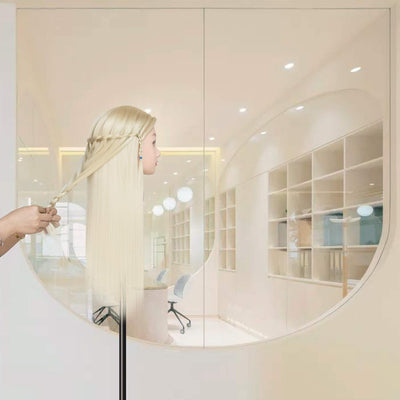 Frisierkopf, DanseeMeibr 26-28 Inch 100% Kunsthaar Weich Professioneller Friseurkopf Übungskopf Fris