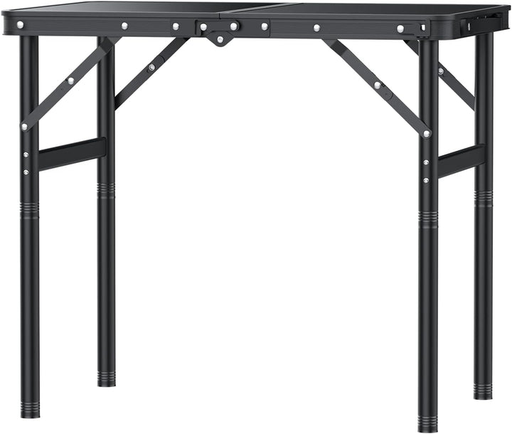 GARLLEN Klappbarer Campingtisch, 60x40cm mit 3 Höhenverstellbar(27/51/75cm), Stabiler Tragbar Klappt