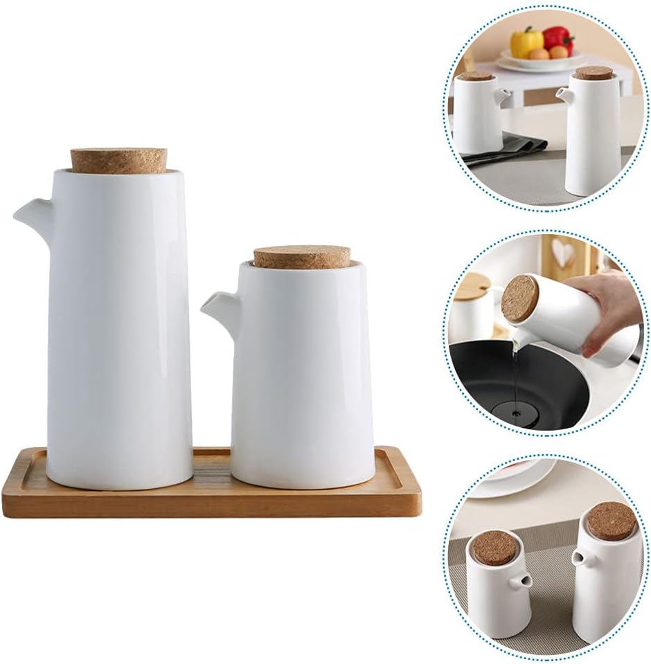 Lurrose Keramik-Ölspender, japanischer Stil, für Olivenöl, Sojasauce, Essig, Essig, Flüssigkeit, Gew