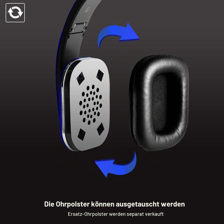 August EP650 - Bluetooth Kopfhörer v4.2 NFC mit aptX Low Latency - Stereo Over Ear Headphones Audio