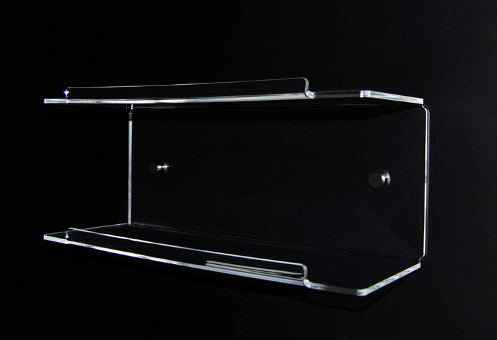 Badregal mit zwei Einlegeböden aus transparentem Plexiglas, Motiv: Temi (40 × 14 × 16 cm)