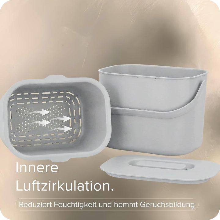 blackswedenhome. Biomülleimer Küche - 7L - Design Komposteimer mit Sieb - Bio-Mülleimer Geruchsdicht