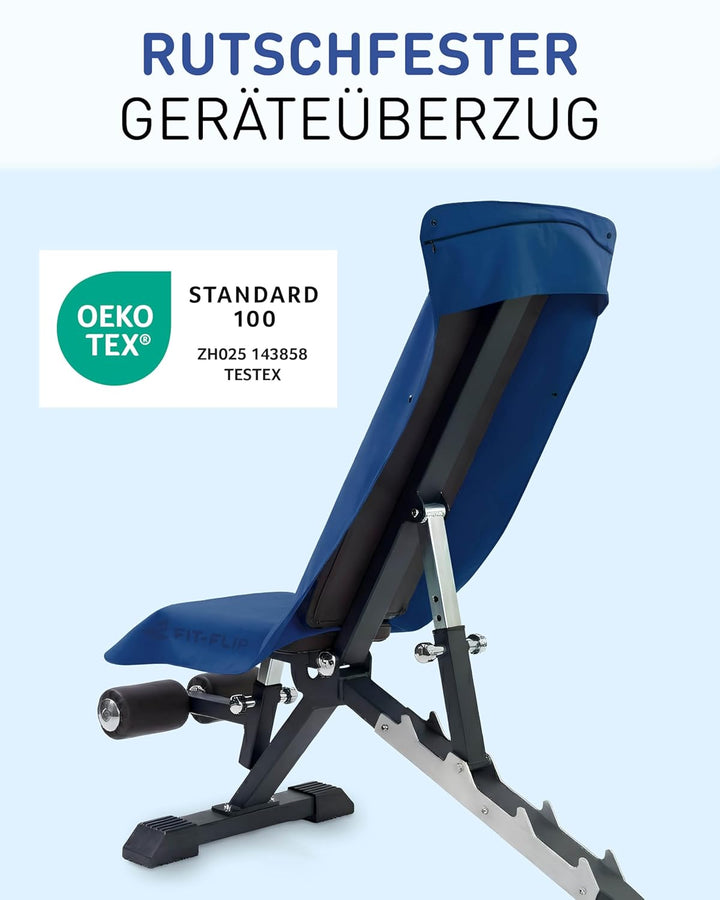 Fit-Flip Fitness Handtuch - mit Magnet und Reissverschluss Tasche - Gym Handtuch aus Mikrofaser für