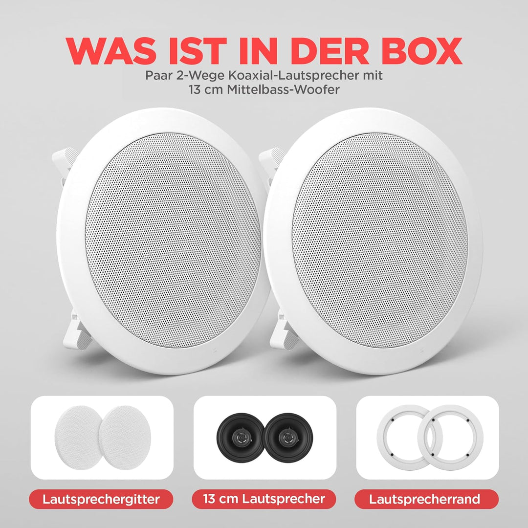 pyle Home pdic51rd 2-Zweiwege-Decken-Wandhalterung Lautsprecher System – schwarz Standard schwarz, S