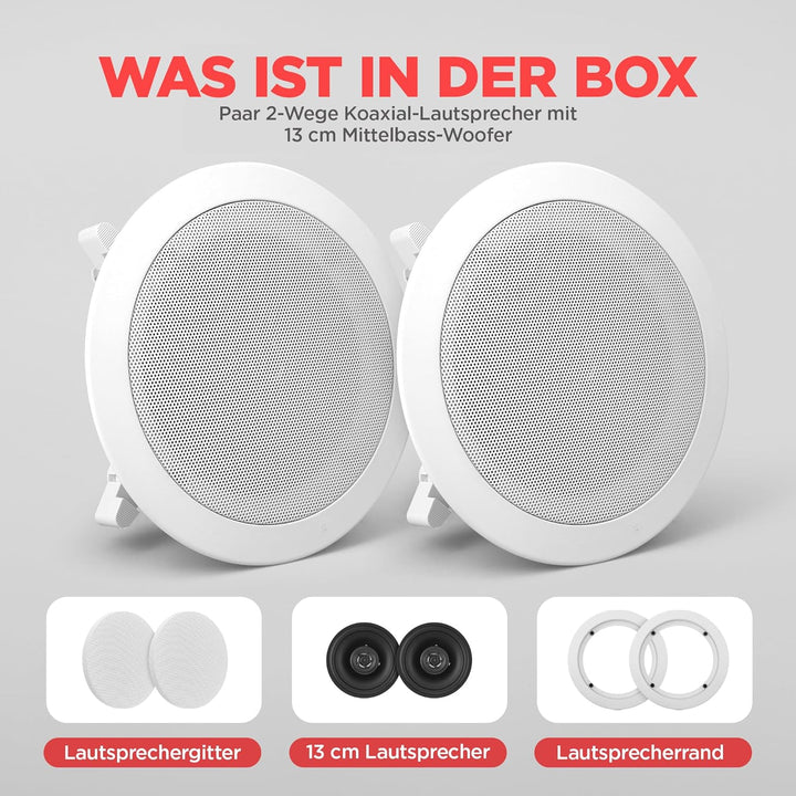 pyle Home pdic51rd 2-Zweiwege-Decken-Wandhalterung Lautsprecher System – schwarz Standard schwarz, S