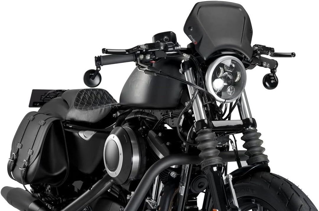 Puig Aluminium Frontalatte 1352N för Harley Davidson Sportster 883 Iron 09'-19' Schwarz, Schwarz