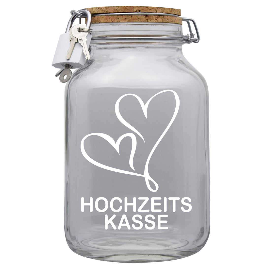 Spardose Hochzeitskasse Geld Geschenk Idee Transparent XXL