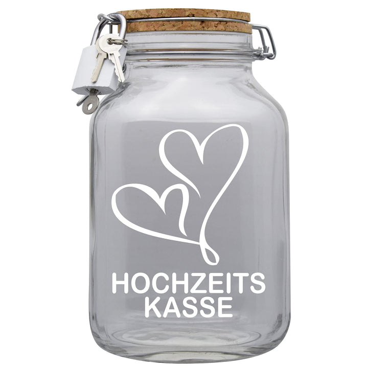 Spardose Hochzeitskasse Geld Geschenk Idee Transparent XXL