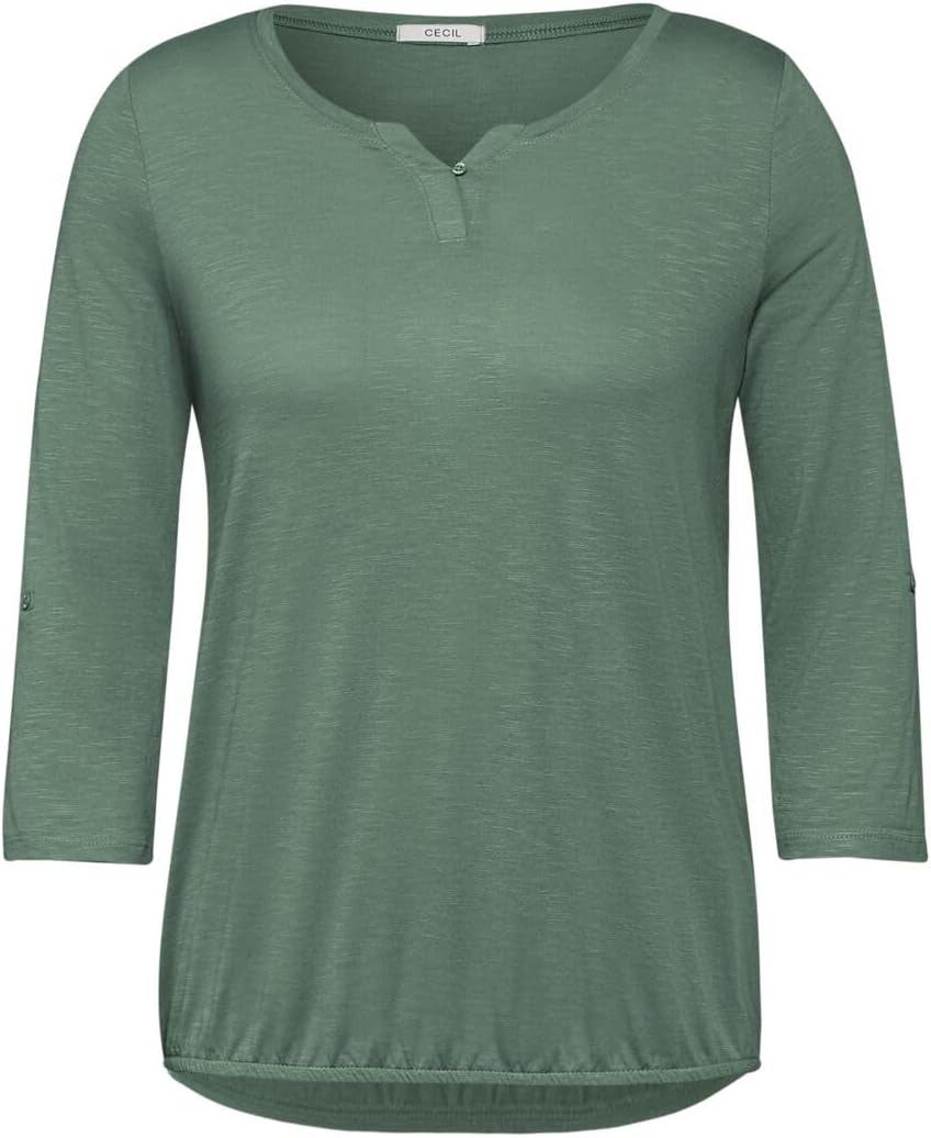 Cecil Damen T-Shirt M Raw Salvia Green, M Raw Salvia Green
