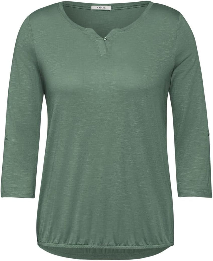 Cecil Damen T-Shirt M Raw Salvia Green, M Raw Salvia Green