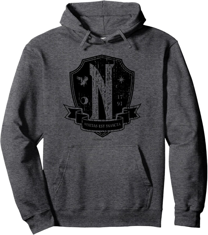 Wednesday Nevermore Academy Emblem Pullover Hoodie