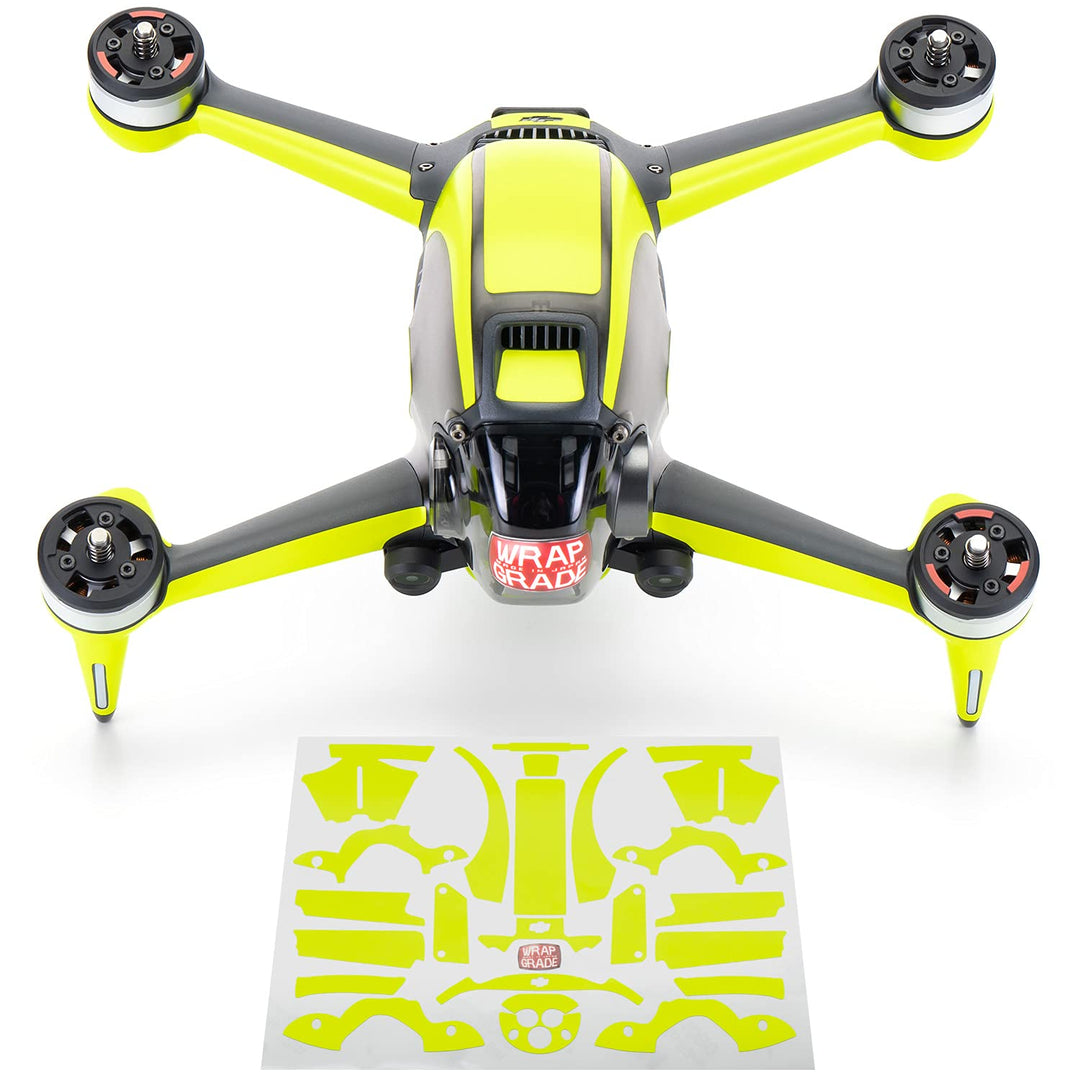 WRAPGRADE Skin Kompatibel mit DJI FPV | Accent Color (NEON YELLOW), Neon Yellow