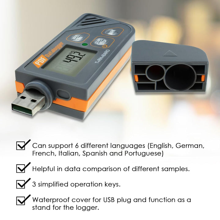 Digitale USB Datenlogger Feuchte/Temperatur/Druck Barometrische Daten Logger Messgerät, Plug & Play,