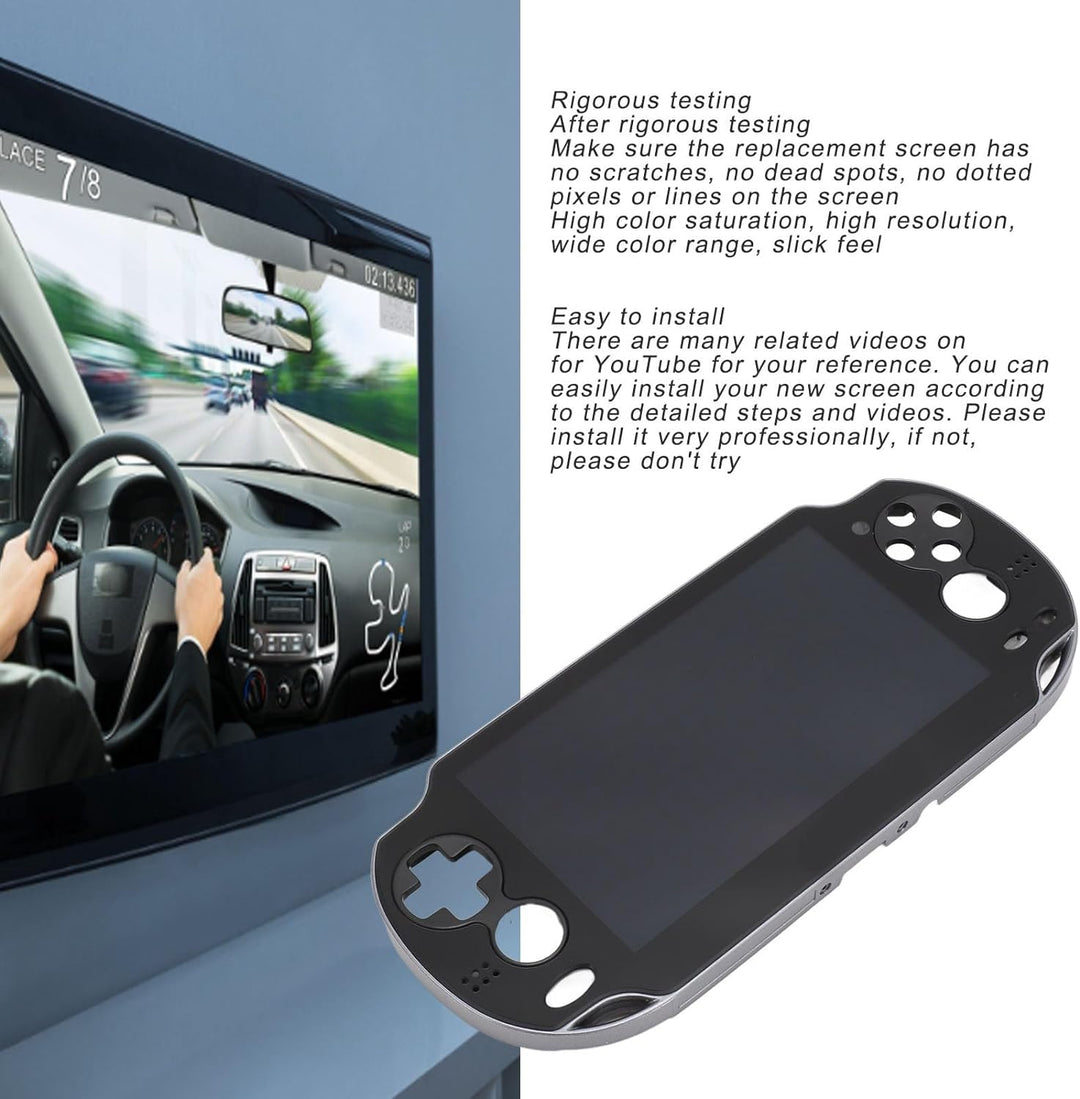 PS Vita 1000 Touchscreen, Schwarzes LCD-Display, Touchscreen, Digitizer, Glasbaugruppe, Hohe, 3D-Tou