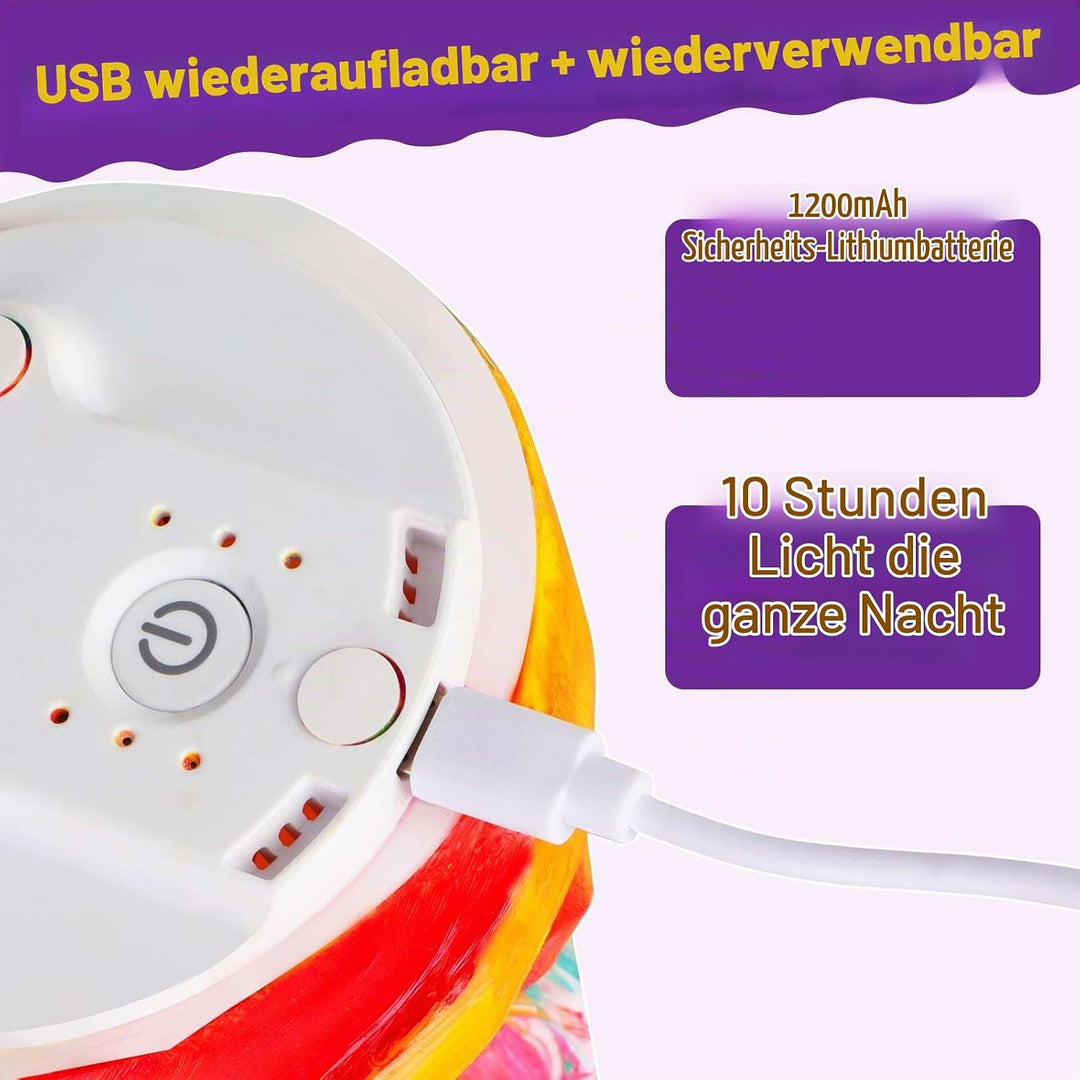 EPUMP Malen Sie Lhre Eigene Katzenlampe mit 2 Lichtmodi – Bastelset Wiederaufladbarer 1200 mAh Nacht