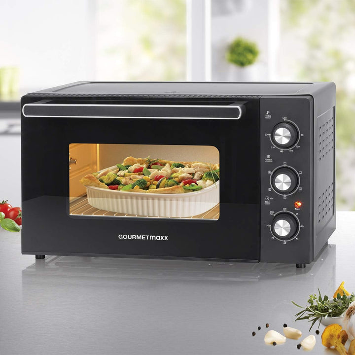 GOURMETmaxx Mini-Backofen mit Umluft | 42 Liter Fassungsvermögen, Ober- und Unterhitze mit Umluft un