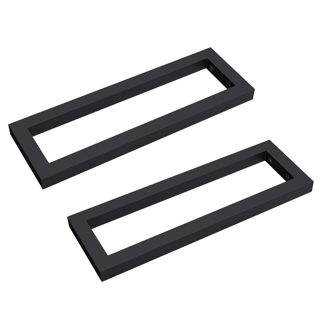 Sogood 2 Stück Edelstahl Waschtischkonsole schwarz 50x3x15cm WH01 Regalträger Regalhalter 50cm Schwa