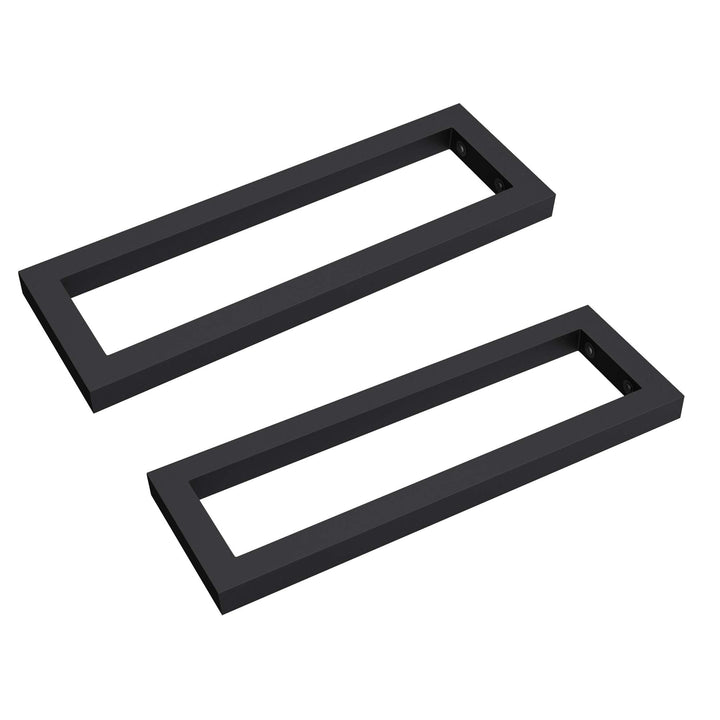 Sogood 2 Stück Edelstahl Waschtischkonsole schwarz 50x3x15cm WH01 Regalträger Regalhalter 50cm Schwa