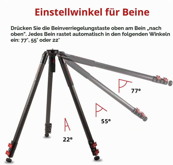 IFOOTAGE Gazelle TC9 Kamerastative,Kamera Stativ,Fotostativ,Stativ Kamera Flexibel,Basic-Einbeinstat