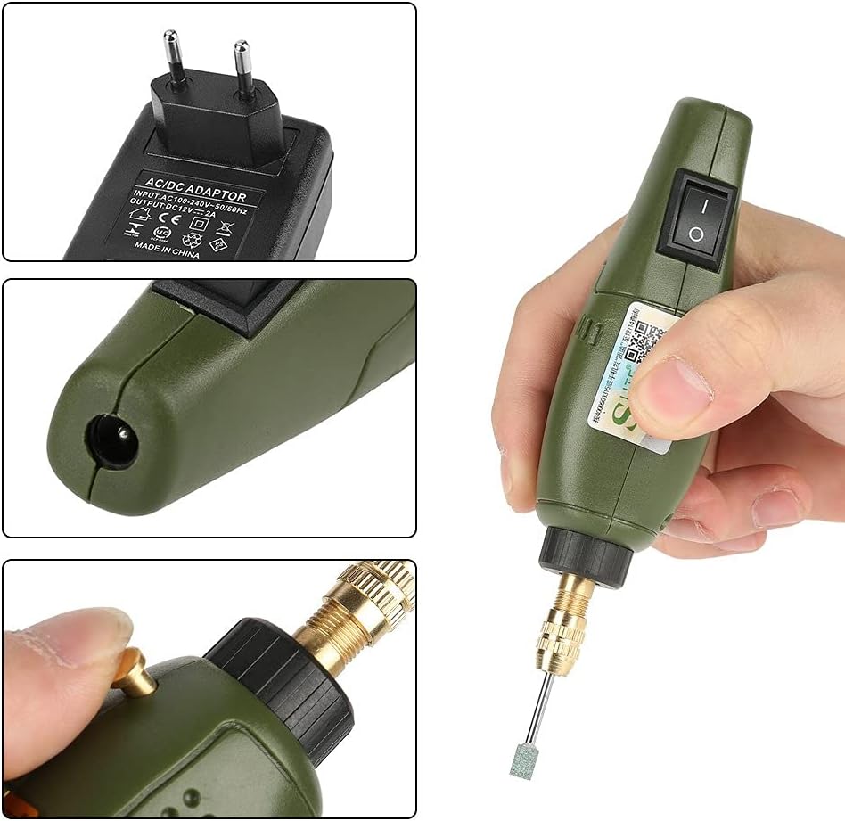 Elektrisches Mini-Bohrwerkzeug, Elektro-Schleif-Graviersets, DIY-Schnitz-Schleifbohrer-Sets, zum Pol