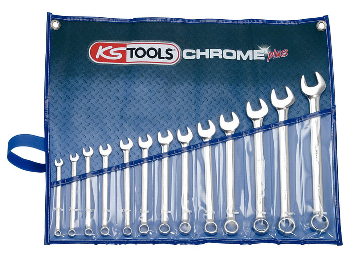 KS Tools 518.0643 CHROMEplus Ringmaulschlüssel-Satz, abgewinkelt, 13-tlg.