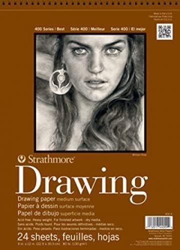 Strathmore (400-6 400er-Serie, mittlere Oberfläche, Weiss, 12"x18", 400 Weiss 12"x18", Weiss 12"x18"