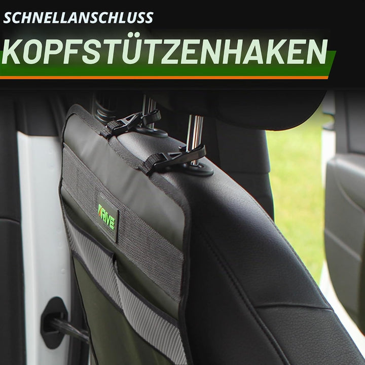 Drive Auto Products Autositzschutz für Baby mit Hundedecke 2er Pack Schwarz Packung mit 2 Stück Schw