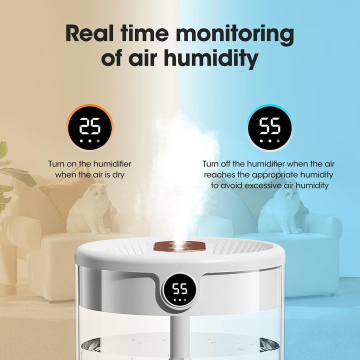 Luftbefeuchter Schlafzimmer, 2L Auto Diffuser Humidifier für Home Babys Office Pflanzen, 36dB Leiser