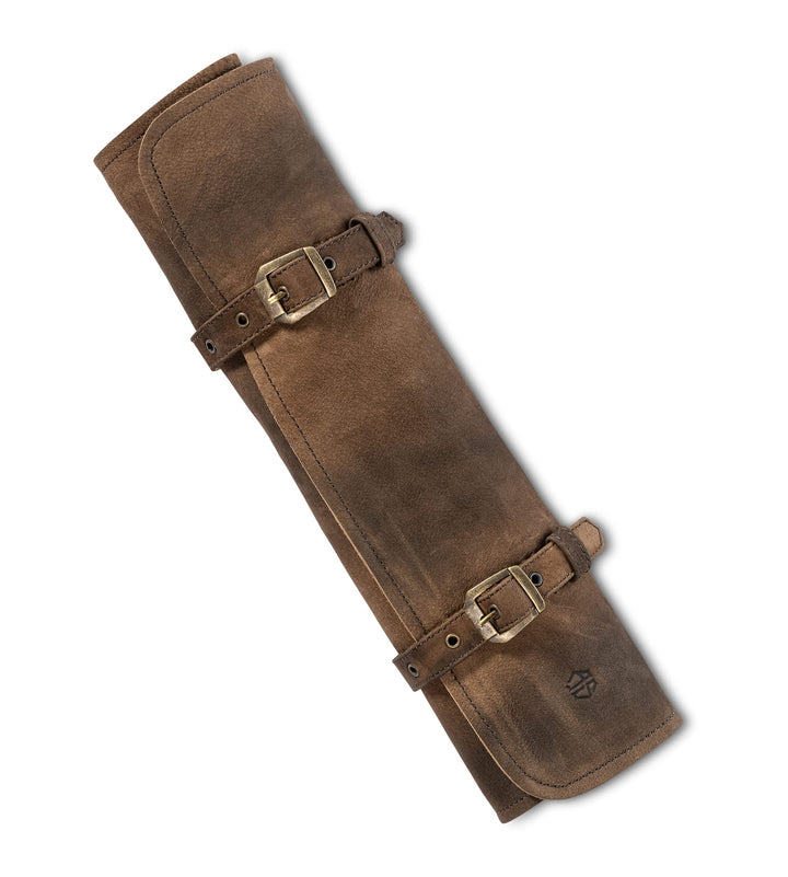 Angus Stoke Messertasche Leder für Köche - Echt-Leder Kochmesserrolle gross – Messer Tasche Kochmess