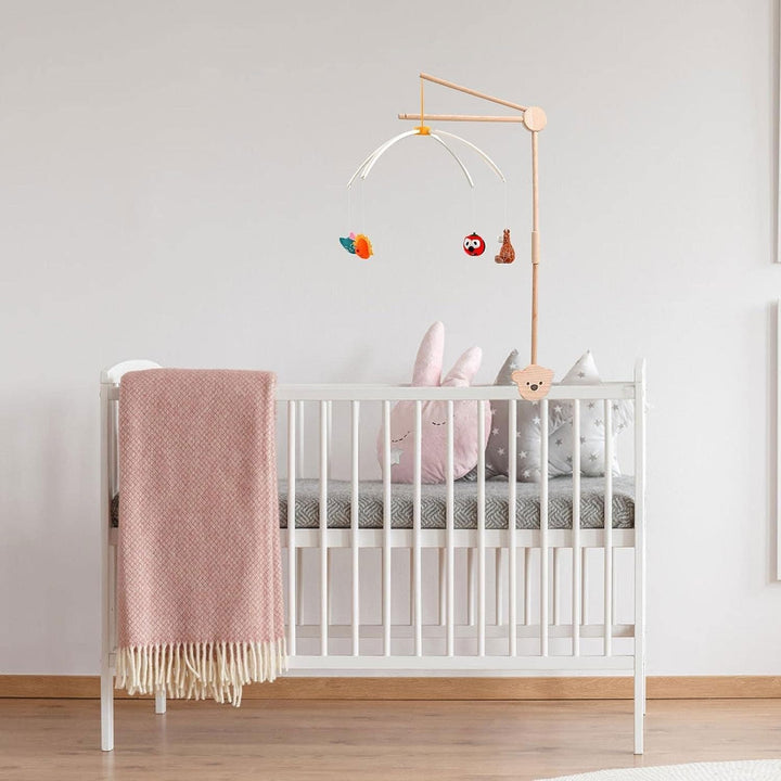 Mobile Halterung Holz,Baby Mobile Halterung für Babybett,Verstellbarer Mobile Halterung Wickeltisch