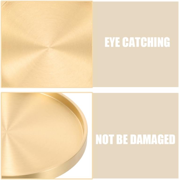 Gold-Untersetzer, 2Stück Teematte aus Messing, 7,5cm Grosses Teetablett, Getränke Isoliermatte, Wied