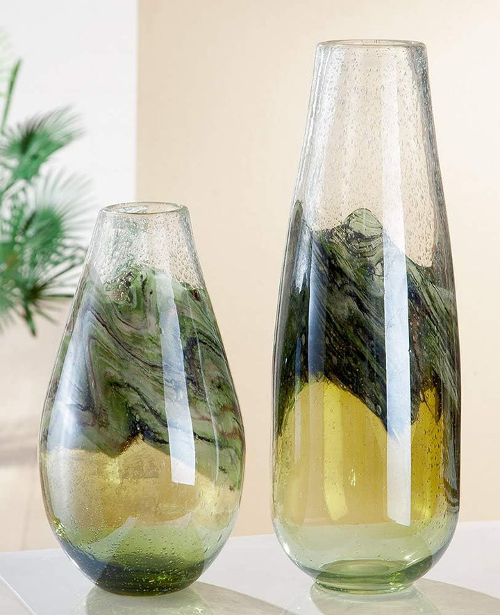 GILDE GLAS art Vase - Glasvase - Geburtstagsgeschenk für Frauen - H 48 cm