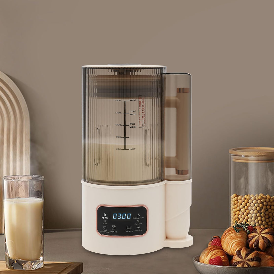 Sojamilch-Maschine, Automatische Sojamilchmaschine, Max. Kapazität 1500ML, Sojamilchbereiter Entsaft