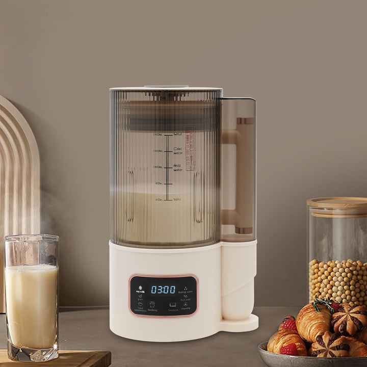Sojamilch-Maschine, Automatische Sojamilchmaschine, Max. Kapazität 1500ML, Sojamilchbereiter Entsaft